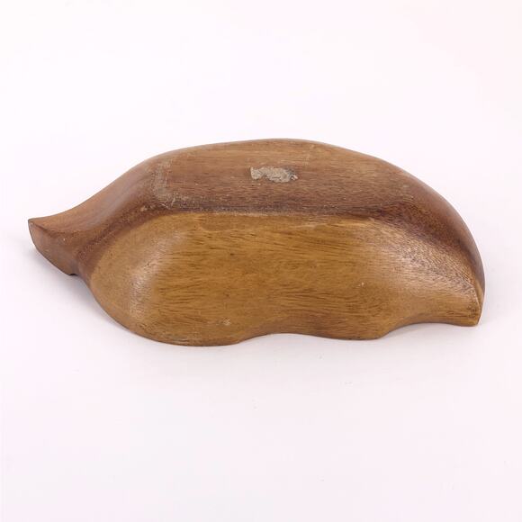 🔴 80s monkeypod pepper shaped wooden bowl 1980s vintage - Picture 5 of 6